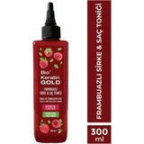 Bio Keratin Gold Saç Bakım Toniği Yumuşatıcı Etkiyle 300 ml Frambuazlı Sirke İçerikli - 1
