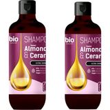 Bio Naturell 2x355 ml Canlandırıcı Sweet Almond Oil Ceramides % 97 Organik Şampuan