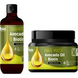 Bio Naturell Avokado Yağı ve Biotin Seti Şampuan 355 ml Saç Maskesi 295 ml