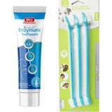 Bio Pet Active Enzymatic Köpek Diş Macunu 100 ml + Diş Fırçası 3 'lü