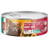 Bıo Petactıve Nutrıtıve Lıfe Yetişkin Kedi Kıyılmış Kuzu Şekersiz Tahılsız Yaş Mama 80 gr (6 Al 5 Öde)