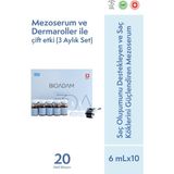 Bioadam Saç Mezoterapi Serum Seti ve Dermaroller - 6 ml x 10 - Saçı Destekleyen ve Saç Köklerini Güçlendiren Meso Serum