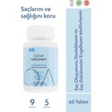 Bioadam Saçı Destekleyen ve Dökülmesini Engelleyen Multivitamin - 60 Tablet - Biotin 5000 Mg Içeren Saç Vitamini