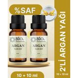 BioB+ 2'li %100 Saf Argan Yağı - Yoğun Nemlendirici ve Besleyici Etki 10ML