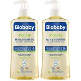 Biobaby Atocare Duş Yağı 500 ml – Atopiye Eğilimli Bebek Ciltleri İçin, Seramid Kompleksli, Omega 3-6, Yulaf Ekstresi ve Prebiyotik İçerikli Temizleyici Yağ (2 paketi)