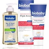 Biobaby Hassas Bebek Cildine Özel 75 ml Pişik Kremi + 500 ml Saç ve Vücut Şampuanı