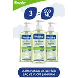 Biobaby Ultra Hassas Saç Ve Vücut Bebek Şampuanı 500 Ml Prebiyotik Alman Papatyası 3 Al 2 Öde-Organi