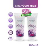 BioBellinda Doğal Ahfa Vücut Nemlendici ve Besleyici Bakım Kremi Vegan Krem 200 ml (2'li Set)