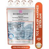 BioBellinda Doğal Soda Etkili Toz Bulaşık Makinesi Deterjanı 650 ml Beyaz Renkli Organik Ürün