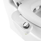 BioBidet SlimEdge Basit Bide Tuvalet Takımı, Beyaz, Çift Nozzle, Taze Su Sprey, Elektriksiz, Kolay Montaj, Pirinç Giriş ve İç Valf