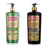 Bioblas 1000 ml Phytokeratin Kuru Yıpranmış Saçlar Saç Dökülmesine Karşı Şampuan + 1000 ml Siyah Sarımsak Özlü Tüm Saçlar için Saç Dökülmesine Karşı Şampuan