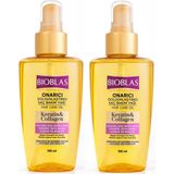 Bioblas 2x100 ml Keratin Kolajen Onarıcı Dolgunlaştırıcı Saç Bakım Yağı