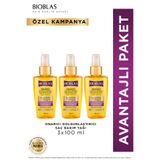 Bioblas 3x100 ml Keratin Kolajen Onarıcı Dolgunlaştırıcı Saç Bakım Yağı