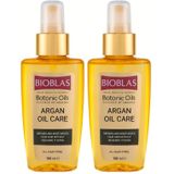 Bioblas Argan Yağlı Saç Bakım Yağı – Durulanmayan, Isıya Karşı Koruyucu, Onarıcı & Parlaklık Veren Serum,%100 Besleyici Etki, 100 ml (2 paketi)