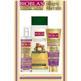 Bioblas Argan Yağlı Şampuan&collagen&keratin 3'lü Saç Bakım Seti