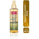 Bioblas Botanical Oils Argan Yağlı Sprey Sıvı Saç Kremi 200 ml - Bitkisel İçerikli Günlük Saç Bakımı, Onarıcı ve Parlaklık Veren