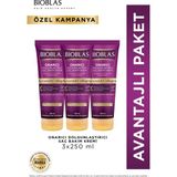 Bioblas Keratin & Kolajen Onarıcı Dolgunlaştırıcı Saç Bakım Kremi 3 x 250 Ml İnce ve Yıpranmış Saçlar