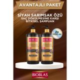 Bioblas Professional Siyah Sarımsak Şampuanı, 1000 ml, 2'li Set