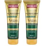 Bioblas Saç Dökülmesine Karşı Bakım Kremi – Argan Yağlı, Bitkisel Kompleks B19,%74 Bitkisel Serum, Onarıcı & Parlaklık Veren Saç Kremi, 250 ml (2 paketi)