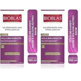 Bioblas Saç Dökülmesine Karşı Collagen ve Keratin İçeren 2x360 ml Hacim Şampuanı