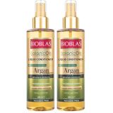 Bioblas Saç Dökülmesine Karşı Sıvı Saç Kremi – Argan Yağlı, Bitkisel Serumlu, Durulanmayan, Kolay Tarama & Yoğun Bakım, 200 ml (2 paketi)