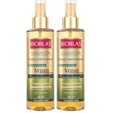 Bioblas Saç Dökülmesine Karşı Sıvı Saç Kremi – Argan Yağlı, Bitkisel Serumlu, Durulanmayan, Kolay Tarama & Yoğun Bakım, 200 ml (2 paketi)