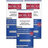 Bioblas Saç Dökülmesine ve Kepeğe Karşı Çinko Mentol 2'si 1 Arada 3x360 ml Şampuan