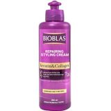 Bioblas Şekillendirici Saç Bakım Kremi – Keratin & Kolajen, Belirgin Bukleler Için, Görünür Hacim ve Yoğun Bakım – 250 ml