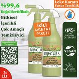 BIOCURA Doğal Sertifikalı Bitkisel İçerikli Çok Amaçlı Temizleyici 1000ml x 2 Adet