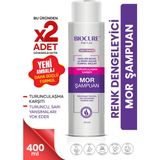 Biocure 400 ml Mor Şampuan Sarı-Gri-Rengi Açılan Kumral Saçlar İçin Turunculaşma Karşıtı 2 Adet