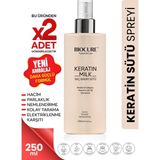 Biocure Keratin Collagen Saç Bakım Sütü, Saç Spreyi Hacim, Parlaklık Nemlendirme Kolay Tarama 2 Adet