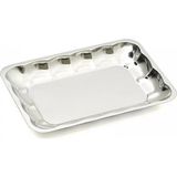 Biodata 2 Adet Dikdörtgen Servis Tabağı Salata Meyve Tabağı Sunum Kasesi 24.5 cm x 17.5 cm - Gümüş