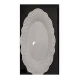 BİODATA 6 ADET 21x14 cm Melamin Kırılmaz Kayık Salata Tabağı Servis Tabağı Yemek Meze Tabağı