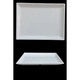 BİODATA 6 Adet 28x21 cm Beyaz Melamin Servis Sunum Tabağı |Meze, Kahvaltılık, Tatlı, Ana Yemek