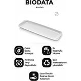 Biodata 6 Adet 47X15 cm Uzun Beyaz Melamin Tavuk Sunum Tabağı | Kebap, Makarna, Meze Servis Tabağı - 47 x 17 cm