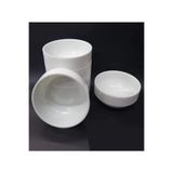 BİODATA 6 Adet Beyaz Melamin Çorba Kasesi 12x5cm Derin Tas Hesaplı Yoğurt Hoşaf Sütlaç Aşure Kabı