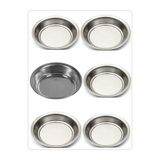 BİODATA 6 Adet Paslanmaz Çelik Derin Yemek Tabağı 20x3,6cm Çorba Makarna Salata Servis Tatlı Tabağı