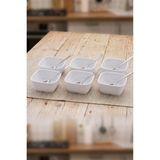 Biodata 6 Adet Siyah Garnitür Kayık Kırılmaz Melamin Kayık Tabak Meze Tabağı Sosluk (14 x 10 Cm)