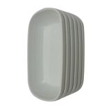 BİODATA 6 Adet Sosluk Kahvaltı Tabağı Beyaz Melamin 13x9cm Çerezlik Lokanta Tabldot Serpme Kahvaltılık