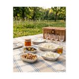 BİODATA 6 lı Melamin Kayık Tabak Seti - 20x14,5 cm Büyük Boy Meze Kahvaltılık - Kırılmaya Dayanıklı - Beyaz