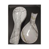 BİODATA Desenli Melamin Ocak Yanı Kaşıklık - Melamin Kirli Kaşık Altlığı Kepçe, Kaşık Nihalesi 26 x 9 cm