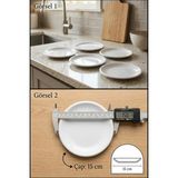 BİODATA Melamin Tatlı Tabağı 15 cm Beyaz 12 Adet | Cafe & Restoran Servis Tabağı Pasta, Kahvaltı