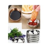 BİODATA Paslanmaz Çelik 18 Cm Çorba Yemek Kasesi 6 Adet Sos Mama Tereyağı Tabağı Meze Tabağı 430 Tas No:5