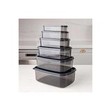 BİODATA Şeffaf 6 Lı Saklama Kabı Antrasit 25,5X18X9 Cm Antrasit Renk