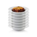 Biodata Termogold 6 Adet Melamin Derin Makarna ve Spagetti Salata Tabağı Seti - 25 cm Şef Tabağı - Beyaz