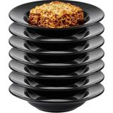 Biodata Termogold 6 Adet Melamin Derin Makarna ve Spagetti Tabağı Seti - 25 cm Şef Tabağı -Beyaz