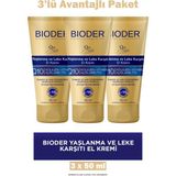 Bioder Yaşlanma Karşıtı El Kremi 50 ml 3 Adet Yoğun Nemlendirme ve Beslenme Özelliği ile
