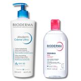 Bioderma Atoderm Cream Ultra 500 ml ve Sensibio H2O 500 ml Yüz ve Makyaj Temizleme Suyu