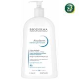 Bioderma Atoderm Intensive Foaming Gel 1000 ml Kuru ve Atopik Ciltler için Temizleyici Jel 3 Adet