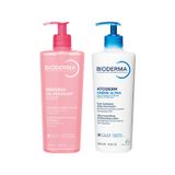 Bioderma Atoderm Nemlendirici Bakım Kremi 500 ml &amp; Sensibio Foaming Yüz Temizleme Jeli 500 ml